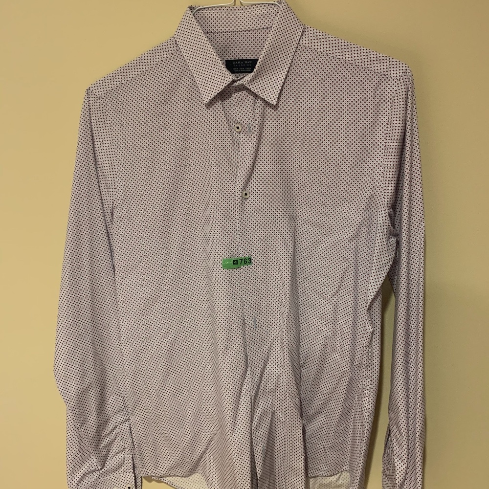 ZARA SLIM FIT BUTTON DOWN DRESS SHIRT